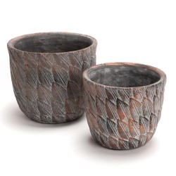 Cache pot feuille Campagne petit modèle 
