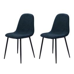 Chaise Ariane bleue (lot de 2)
