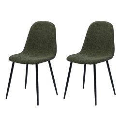 Chaise Ariane vert (lot de 2)