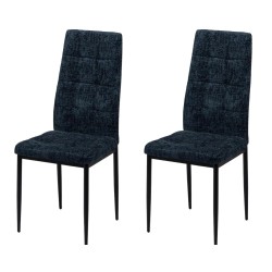 Chaise Zurick bleue (lot de 2)