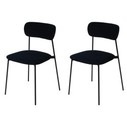 Chaise Elma noire (lot de 2)
