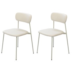 Chaise Elma blanche (lot de 2)