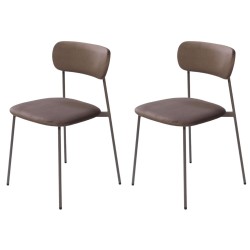 Chaise Elma beige (lot de 2)