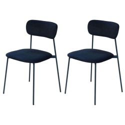 Chaise Elma bleue (lot de 2)