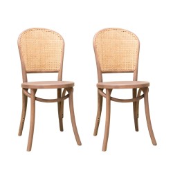 Chaise Cannée marron (lot...