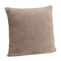 Coussin damier taupe 40x40cm