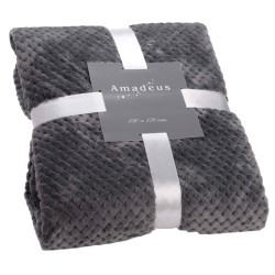 plaid damier 130x170 gris...