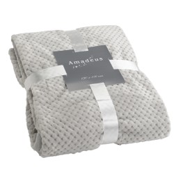 plaid damier 130x170 gris...