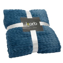 plaid chevron 130x170 bleu...