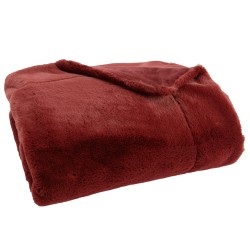 plaid luxe 130x170 bordeaux 