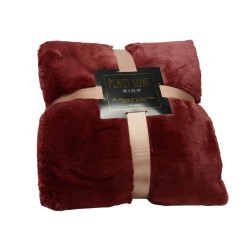 plaid luxe 130x170 bordeaux 