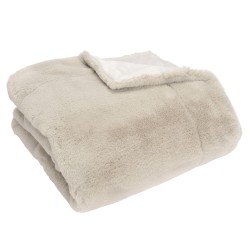 plaid luxe 130x170 gris clair 