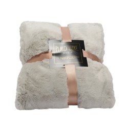 plaid luxe 130x170 gris clair 