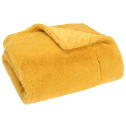 Plaid Luxe moutarde 170x240...
