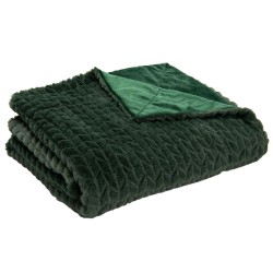 Plaid Chevron vert 130 cm x 170 cm