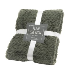 Plaid Chevron kaki 130 cm x...