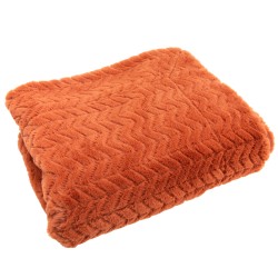 Plaid Chevron orange 130x170