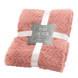 Plaid Chevron rose 130x170