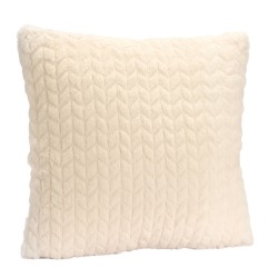 coussin crème chevron 40x40 cm