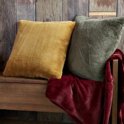 Coussin Luxe camel 50x50 cm