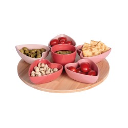 Service apéritif 6 pièces Heart 31,5 cm