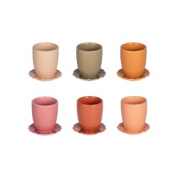Coffret de 6 tasses et sous...