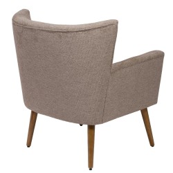 Fauteuil Léon marron