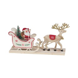 Traineau de Noël Renne rouge 