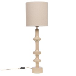 Lampe de table Mileo crème abat jour en coton 97 cm