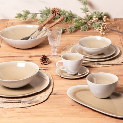 Plat ovale Oslo bleu 38x19 cm