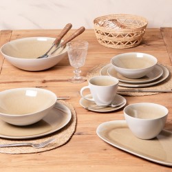 Plat ovale Oslo jaune 38x19 cm