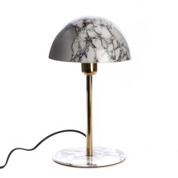 Lampe Basile blanc marbré 