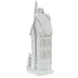 Maison de Noël haute 36 cm blanche