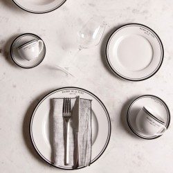 Assiette plate Bistrot 27 cm (lot de 6)