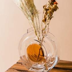 Vase Rond Ambre 20 cm
