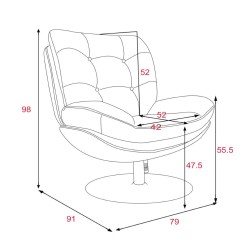 Fauteuil Magnum taupe black Fauteuil Magnum taupe black