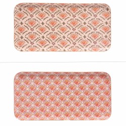 Plateau rectangle Rangoli 30x15 cm (1 modèle aléatoire)