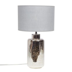 Lampe Jade en verre et en lin