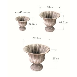 Set de 3 vases Médicis bas