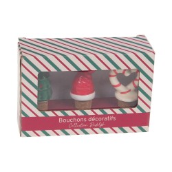 Coffret 3 bouchons Noël 