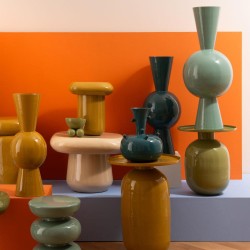 Vase Mia émeraude 28 cm en métal