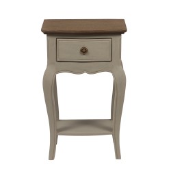 Table de chevet 1 tiroir beige Maddy