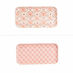 Plateau rectangle Rangoli 20x10 cm (1 modèle aléatoire)
