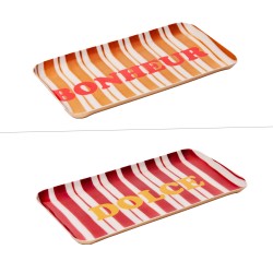 Plateau rectangle Singita 20x10 cm (1 modèle aléatoire)
