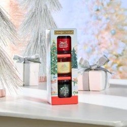 Set de 3 minis bougies classiques de Noël