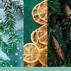 Grande bougie Fêtes de Noël