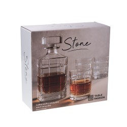 Coffret carafe avec 6 verres Stone