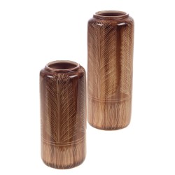 Vase Feuille rouille 33 cm