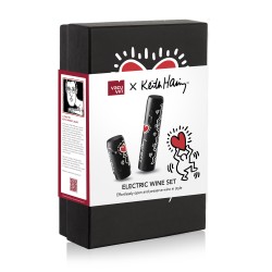 Coffret pompe et tire bouchon électrique keith haring Coffret pompe et tire bouchon électrique keith haring