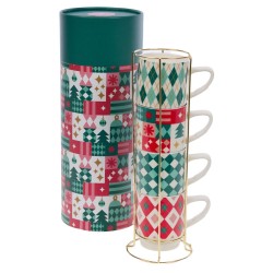 Coffret 4 tasses déjeuner Santa Coffret 4 tasses déjeuner Santa
